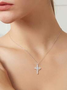 1 件 S925 纯银和皇冠旋转诞生石项链，适合女士，情人节、订婚、求婚的优雅奢华礼物，附精美礼盒 - 項鍊 - 查看 7