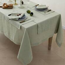 Rectangle Tablecloth - 100% Pure French Linen Durable Stonewashed Table Clothes