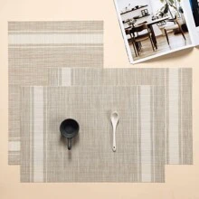 Rectangular Placemat Kit For Table Setting Placemat Dinner Sousplast 30x45cm - Beis - Ver 2