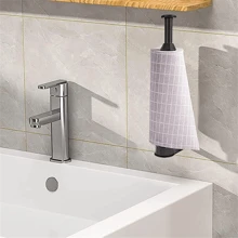 1pc Matte Black Kitchen Under Cabinet Paper Towel Holder - Punch Free Wall Mount With Damping And Adhesive For Easy Installation,Tissue Box Holder,Napkin Holder,Festival Family Gathering,Kitchen Dining Table DecorFor Home Kitchen Bedroom Living Room Dining Room, Home Decoration Accessories, Decorative Box,Women Wedding Gift,Summer Travel Holiday Festival Must-Have