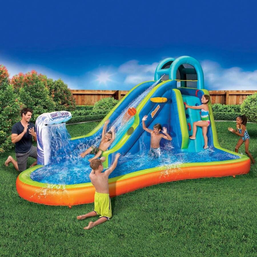 Inflatable Giant Water Slide - Huge Pool (14 Feet Long By 8 Feet High ...