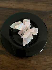 1pc Women's Butterfly Aurora Textured Medium Hair Claw Clip, Vintage Cute Style For Bun/Half-Up Hairstyles, Suitable For Everyday Use,Hair Accessories,Claw Clips,Hair Jaw Clip,Hair Clutch