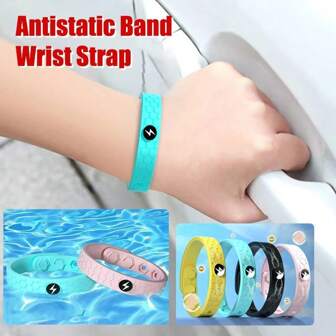1pc Sports Silicone Wristband - Wireless Anti-Static Bracelet, Human Body Static Eliminator, Suitable For Outdoor, Sleep, Daily Sports And Leisure Wear[Slightly Scented Due To Special Negative Ion Materials]