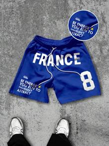 New Men's Letter Printed Loose Shorts