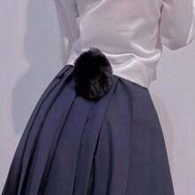 4-Piece Set Rabbit Tail Costume Props, Cute Bunny Girl Role-Playing Props, Stage Performances, Party Costumes And Accessories, Pom-Pom Pin Style And Elastic Band Style, Perfect Gift For Family And Friends Halloween