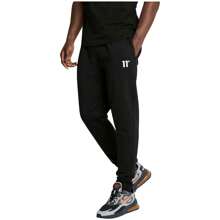 11 Degrees Pantalon long noir mince pour hommes