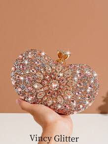 Mini Party Handbag, Unique Shaped Clutch Purse, Elegant Lady Bag For Ballroom Dance, Events, Fashion European Style Versatile Accessory - Champagne - View 1