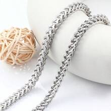 1m/39.37in High Quality Stainless Steel Reversible Cuban Chain, Multiple Sizes, Suitable For DIY Jewelry Making, Personalized Necklaces, Bracelets, Bag Chains And Apparel Accessories, Craft Components Supplies - Cuban Chain - View 5