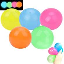 15 piezas de bolas fluorescentes para techo, juguetes anti-estrés para apretar (colores y estilos aleatorios enviados) - Multicolor - Ver 5