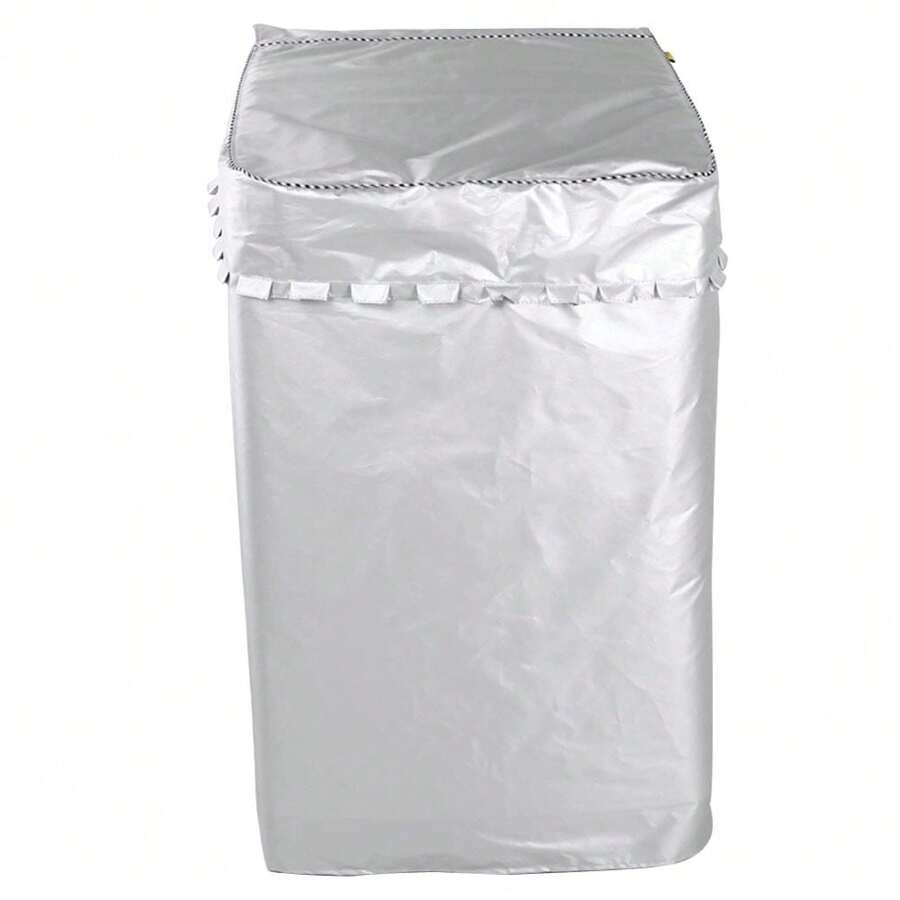 Funda Lavadora Exterior Impermeable, Funda para Lavadora de Carga Superior, Cremallera Impermeable Antipolvo, Apta para el Hogar y el Exterior-Plata - Plateado - Ver 1