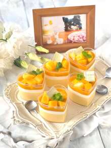 16PCS 心形布丁杯慕斯杯冰淇淋杯甜品杯舒芙蕾杯适合各种聚会场所情人节必备品为派对增添浪漫气氛 - 無色 - 查看 2