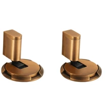 1pc Quiet Windproof Stainless Steel Magnetic Door Stopper - Invisible, Adjustable Strength For Secure Closure
