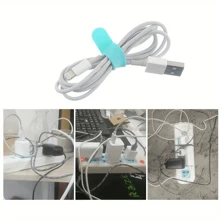 60/30/10 Stücke Wiederverwendbare Silikonkabel-Organizer Kabelhalter Kordel-Wrap Kabelhüllen für USB-Kabel, Reise-Kabel Manager