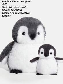 1PC20 厘米 7.87 英寸柔软企鹅毛绒玩具可爱娃娃情侣企鹅枕头儿童生日礼物