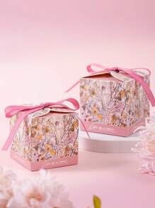 10pcs/Pack Wedding Favors Candy Gift Box Party Decoration Boxes With Ribbons