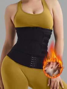 1 件装女士腰部训练带，腰部桑拿瘦身带，腰部修剪器，腹肌训练器，运动腰带，腰部塑身器 - 黑色 - 查看 2