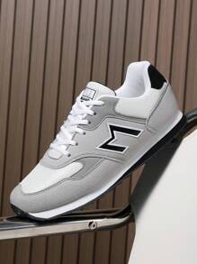 Lightweight Breathable Athletic Shoes For Teenagers & Unisex, Fashionable Patchwork Casual Sneakers, Classic Retro Shoes, Comfortable Non-Slip Training Shoes, Suitable For School, Street, Travel, Hiking