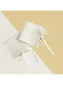 1PC Microfiber Jewelry Pouch Jewelry Packaging Bag Small Jewelry Gift Bags Bowknot Microfiber Bag For Bracelet Necklace Packaging, Envelope Style With String And Divider - Multicolor - View 7