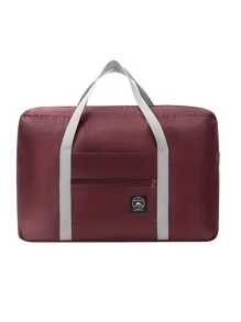 Functional Folding Travel Bag, Portable Luggage Suitcase, Large Capacity Storage Bag, Nylon Fabric Suffle Women Bags - View 11