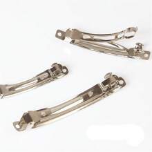 10个/包 铑色金属法式发夹 4cm 5cm 6cm 8cm 10cm DIY发夹 适用于DIY发饰配件 夏季、学校 - 10個髮夾 - 查看 10