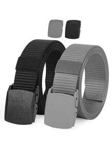 1 chiếc thắt lưng quân sự bằng nylon dành cho nam, thắt lưng lưới ngoài trời bằng vải bạt dệt, khóa nhựa làm quà tặng cho nam - Nhiều màu - Xem 3