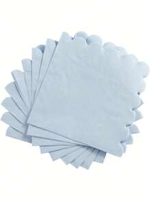 100 片装 5 X 5 英寸餐巾 双层扇形边甜点餐巾 折叠一次性餐巾 适用于晚宴婚礼生日派对新娘周年纪念招待会活动 - 彩色 - 查看 11