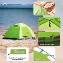 Naturehike P-Series Camping Tents 2 Persons In 4 Seasons, Ultralight Tents Backpacking Tents Backpacking Tents, Anti-UV Family Tents For Outdoor Activities - Grau - View 3