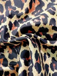 Sexy Tie Front Cleavage Enhancing Women's Beach Vacation Bikini Swimwear - Multicolor - View 5