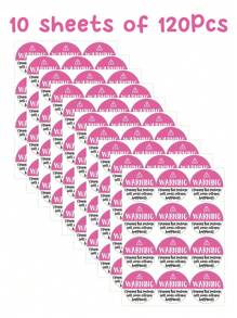 60pcs/120pcs "Extreme Happiness" Round Stickers Labels Self-Adhesive Labels Handmade Stickers Decorations Suitable For Festivals, Business Or Personal Use