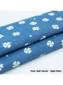 1 pièce Tissu en jean mince 100% coton imprimé de bandes dessinées, matériel de couture DIY, pré-coupé (19 po*58 po, 39 po*58 po), convient pour la couture et l'artisanat, les motifs incluent papillon, étoile, trèfle, petit point. Matériau en jean pré-lavé mince pour robes, jupes, shorts, chapeaux, sacs d'art, fonds de photographie, nappes, accessoires pour cheveux