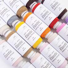 6Pcs/Pack 0.5mm Elastic Line Ultra-Fine Colorful Sewing Machine Bottom Threads Round Elastic Rubber Band Rope DIY Accessories