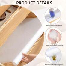 1 rouleau de revêtement de meuble en matériau EVA texturé avec strass, imperméable, anti-poussière, antidérapant, convient pour la cuisine, le salon, le réfrigérateur, la table, découpable librement, tapis anti-humidité facile à nettoyer