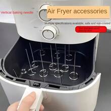 10件/20件空气炸锅烤箱立式烤串签烧烤架通用配件专用烤针不锈钢烤针后院露营野餐沙滩烧烤针 - 彩色 - 查看 5
