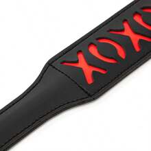 SM Product :Red - Black 4 - Piece Erotic Set: Long Paddle, Feather, Handcuffs, Blindfold. It Meets The Needs Of The SM Community, Couples And Lovers, And Is Easy To Use.