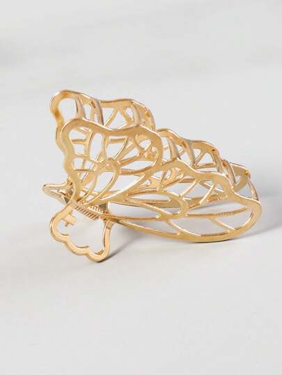 1 قطعة معدنية على شكل فراشة بتصميم جذاب وبسيط متدرج و مشبك شعر