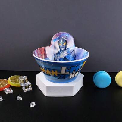 Ultraman 1 Stück Ultraman Sailor Dekorationsschale aus Melamin Material, süßes Cartoon-Design, Familienpartyteller, Spitze und Stil Schüssel für Frühstück, Haferbrei und Obst, Hochzeit, Geburtstag, Einschulung, Party Geschirr Geschenk, Schulsachen
