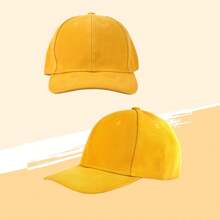 Gorra de béisbol casual  color puro para hombre - Amarilo mastaza - Ver 3