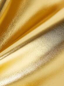 New Fashionable Gold Pleated Chain Bag, High-End Design 3D Shoulder Crossbody Casual Street Style Ins Cloud Bag, Lazy Chic Retro Modern Large Capacity Practical Gold - Gold - View 8