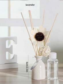 1 件陶瓷香味精油扩散器，藤条芳香香味装饰品，适用于家庭、酒店、浴室，无明火