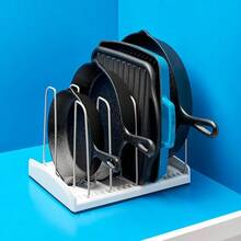 YouCopia - Estante para utensilios de cocina, organizador ajustable para sartenes y ollas, blanco - Estante para utensilios de cocina - Ver 9