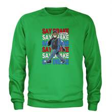 Say Drake Smiling Meme Mustard Adult Crewneck Sweatshirt - Kelly green - View 1