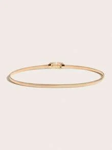 1 pieza Nuevo cinturón de cintura elástico de primavera, cadena de cintura de metal, cinturón decorativo de color dorado para faldas y pantalones, accesorio de moda
