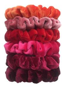 6条女士豹纹发圈,柔软丝绒纯色发绳,可爱舒适的弹性发饰,小号,宽1.5厘米,直径7厘米,适合扎马尾辫。 - 彩色 - 查看 20