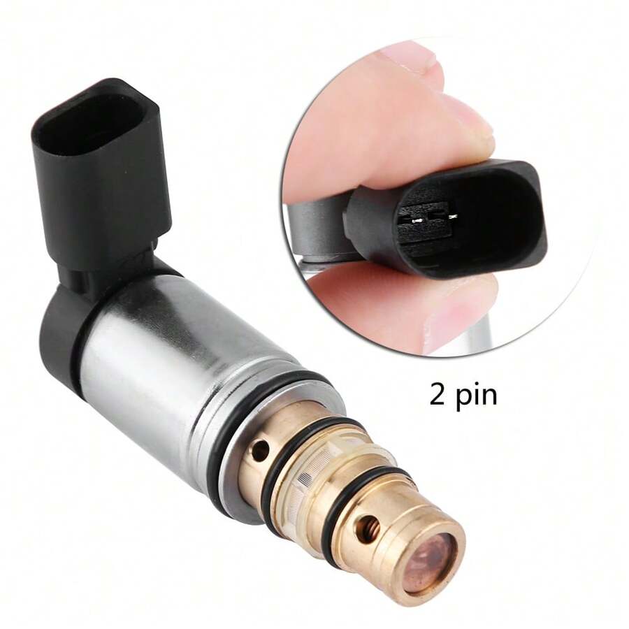 Electronic A/C Compressor Control Valve For Vw Bora Jetta - Silver - View 1