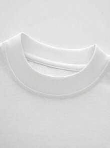 Camiseta de mujer de 220g de algodón puro con diseño retro de segunda grado - Blanco - Ver 3