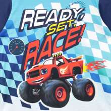 Blaze and the Monster Machines Pyjamas | Blaze Boys' Pyjama Sets | Long Sleeve Kids PJs - Blue - View 5