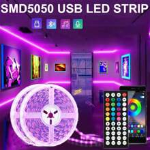 1pc LED Light Strip , Music Synchronized Color Changing RGB LED Lights, With Remote App Control, Adjustable Modes, Suitable For Indoor Bedroom, Desk, Valentine's Day, Wedding, Christmas Party Festival Decoration
