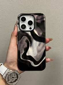 奢华豹纹贝壳纹理手机壳适用于 17ProMax 17Pro 17Air 17 16 15 14 Plus 13 12 Pro Max 11 时尚防震后壳