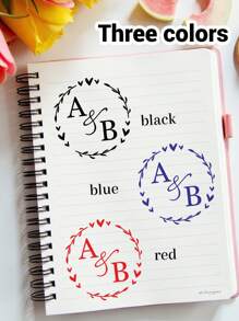 1pc Custom Text Return Address Stamps Self Inking Personalized, Personalized Stamps For Mailing, Custom Round Address Stamp, Office Supplies Seal, Customized Postage Stamps, Return To Sender Stamp, Personalized Return Address Labels, Black Name Stamp, Business Stamp, Multi-Functional, Anti-Mold, Ornamental, Reusable, Exquisite, Stylish, High-Quality, Colorful, Modern, Custom, Ideal Gifts For Her, Tea Room, Home, Garden, Office, Customized Embossing Machines, Warm Ambience,Winter Grace - Wedding - View 4