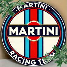 1pc Martini Racing Team Vintage Sign, 8x8 Inches, Waterproof And Rustproof Wall Art For Home, Cafe, Bar, Apartment, Restaurant, Living Room Decor, Unique Gift Idea